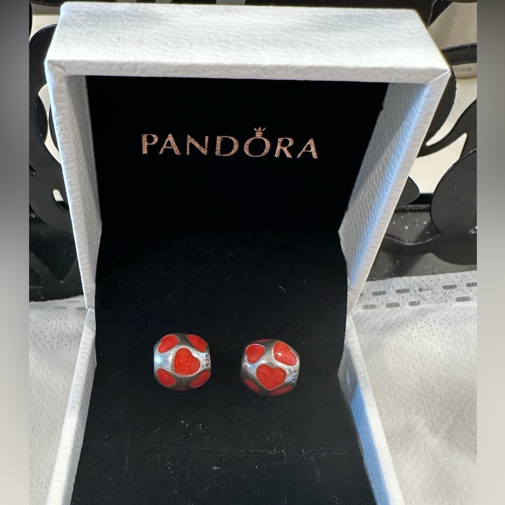 Pandora Red Heart Charms